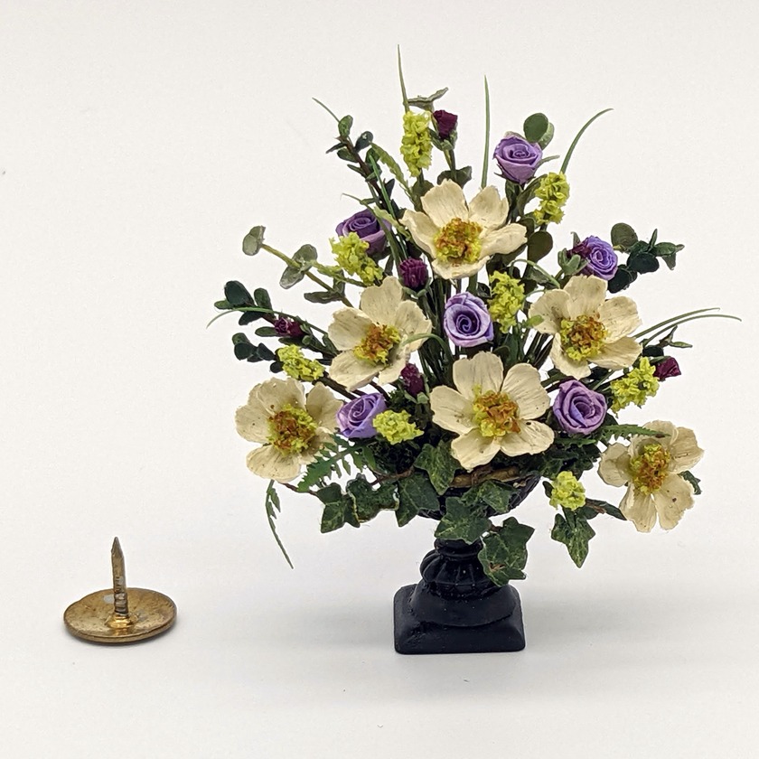Handmade miniature floral arrangement